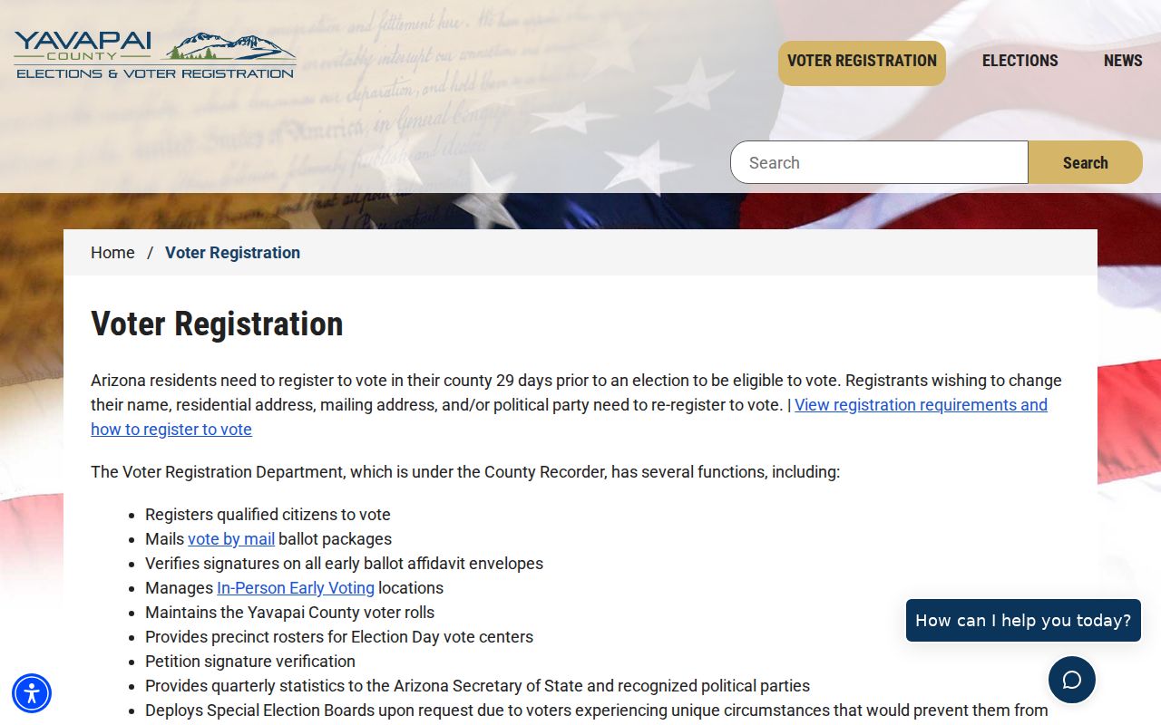 Prescott Valley neighbors and Yavapai voter registration office